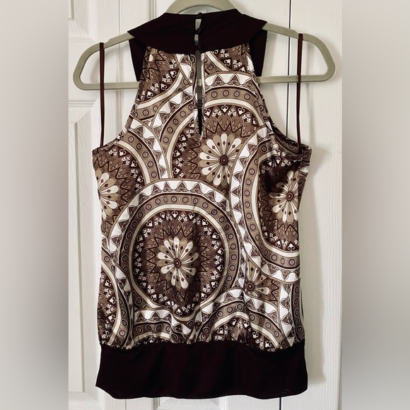 LE CHATEAU women’s brown satiny top size small - Picture 3 of 6